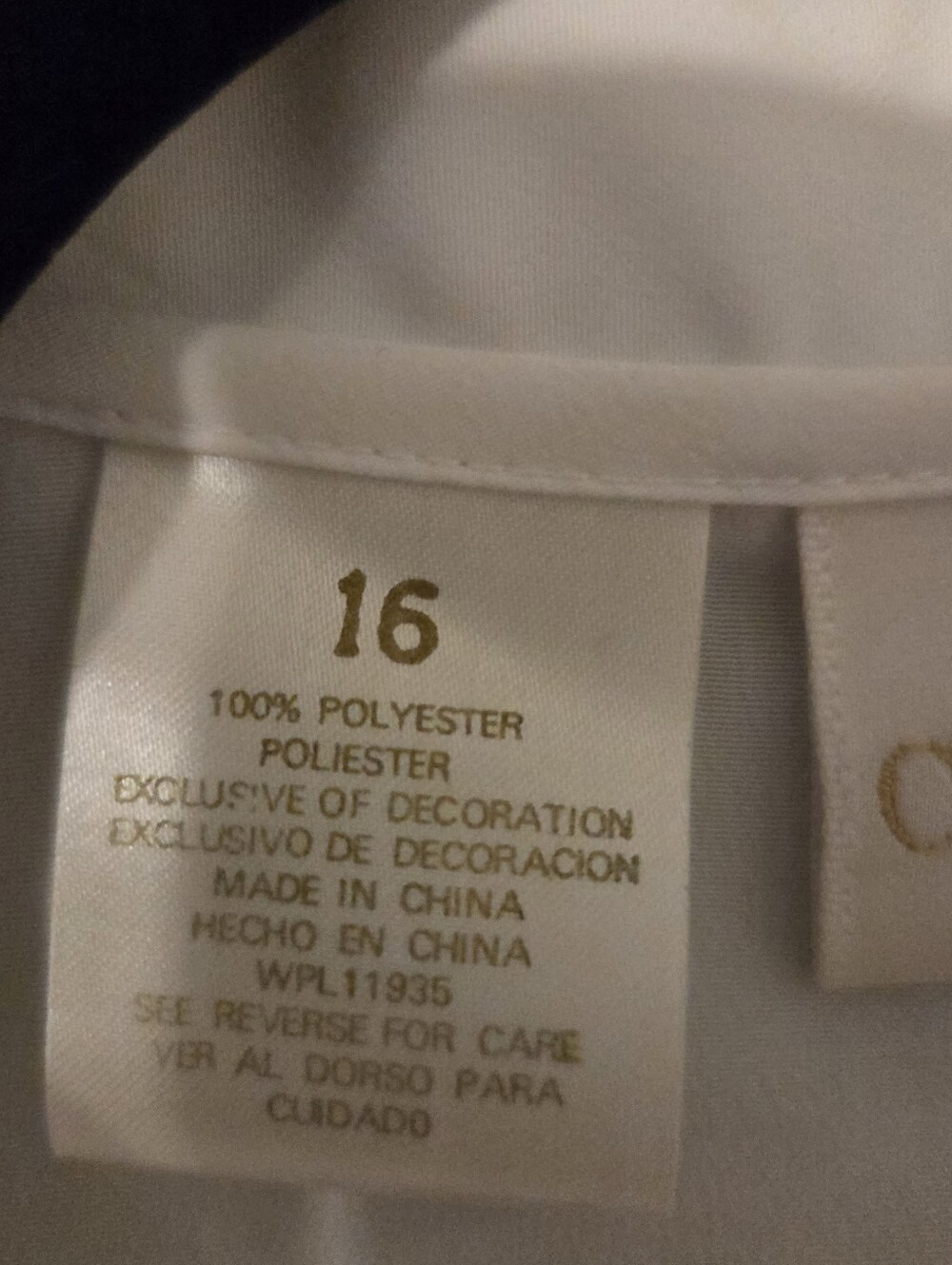 Vintage Womens Plus Size Ivory White Floral Embroidered Blouse Sz 16 Granny 90s - Picture 9 of 10